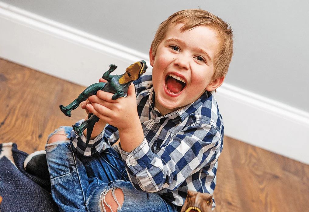 Cillian with dinosaur